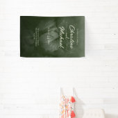Groene blad elegante groen lente bruiloft spandoek (Insitu)