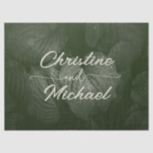 Groene blad elegante groen lente bruiloft tissuepapier (Voorkant)