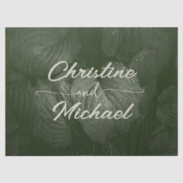 Groene blad elegante groen lente bruiloft tissuepapier