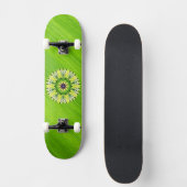 Groene blad- en mandala-skateboarddek persoonlijk skateboard (Voorkant)