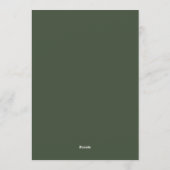 Groene blad Esthetische elegante verjaardag Kaart (Achterkant)