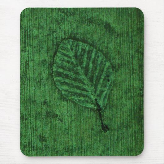 Groene blad fossiel muismat (Voorkant)