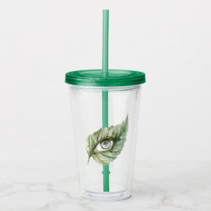 Groene Blad Goblin Oog Acryl Drinkbeker