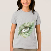 Groene Blad Goblin Oog   Tri-Blend Shirt (Voorkant)