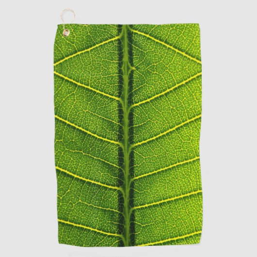 Groene blad golfhanddoek (Voorkant)