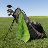 Groene blad golfhanddoek (Groen)