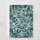 Groene Blad Grens Trouw Uitnodiging (Achterkant)