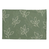 Groene Blad Hoeslaken Set Kussensloop (Achterkant-Links)