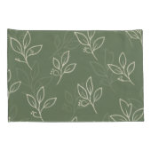 Groene Blad Hoeslaken Set Kussensloop (Achterkant-Rechts)