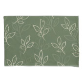 Groene Blad Hoeslaken Set Kussensloop (Voorkant-Links)