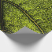 Groene blad in close-up fotografie cadeaupapier (Hoek)
