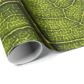 Groene blad in close-up fotografie cadeaupapier (Rol Hoek)