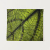 Groene blad in close-up fotografie wandkleed (Voorkant (horizontaal))