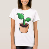 Groene Blad Kamerplant T-shirt (Voorkant)