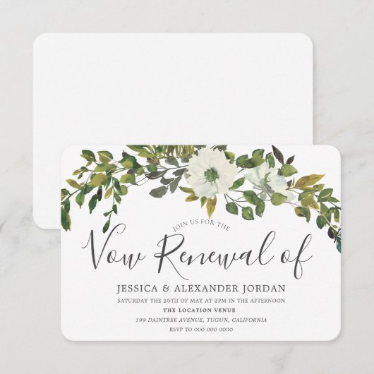 Groene Blad Landelijke Hernieuwing van de Gelofte Kaart (Voorkant / Achterkant)