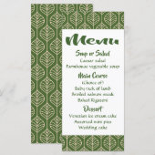 Groene Blad Menu Boho Bruiloft Feest Bladeren (Voorkant / Achterkant)