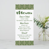 Groene Blad Menu Boho Bruiloft Feest Bladeren (Staand voorkant)