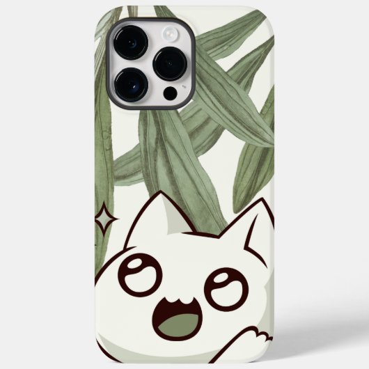 Groene blad met kat | huisdier liefhebbers | terug Case-Mate iPhone case (Achterkant)