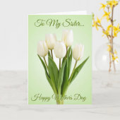 Groene Blad Moederdag Zus Kaart (Gele Bloem)