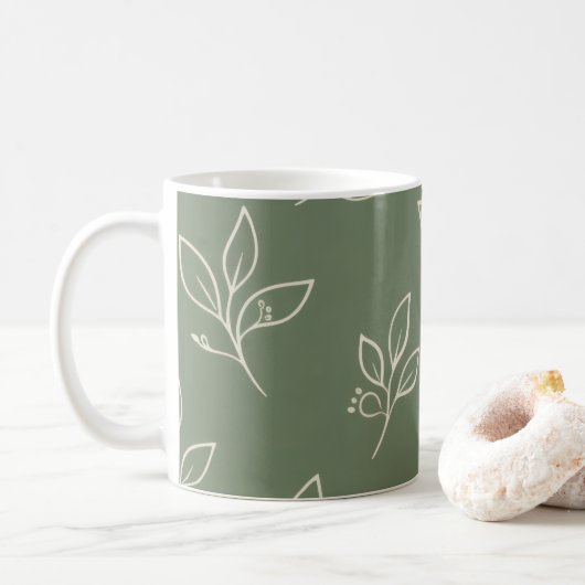 Groene Blad Mok | Koffiemok (Met donut)