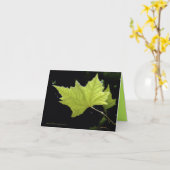 Groene blad notitiekaarten (Gele Bloem)