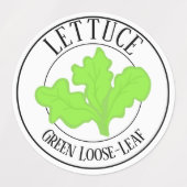 Groene blad-, Romeinse en rode salade sla Labels (Design 1)