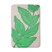 Groene Blad Roze Beige Badmat (Voorkant Verticaal)