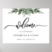 Groene Blad Welkom Bord Poster (Voorkant)