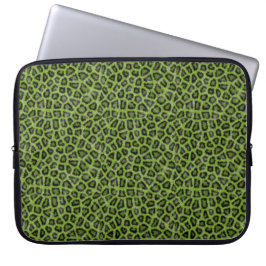 Groene bladdruk laptop sleeve