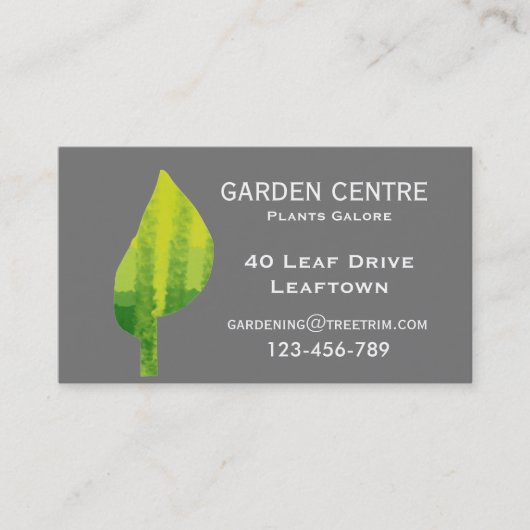 Groene bladeco-natuur in het tuincentrum visitekaartje (Voorkant)