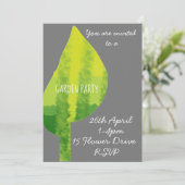 Groene bladeco-natuur Tuinfeest Kaart (Staand voorkant)