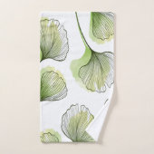 Groene bladen bad handdoek (Handdoek)