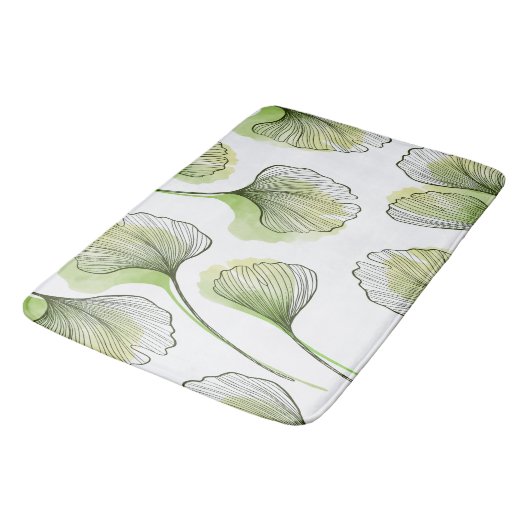 Groene bladen badmat (Gekanteld)