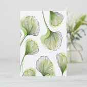 Groene bladen bedankkaart (Staand voorkant)