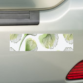 Groene bladen bumpersticker (Op auto)