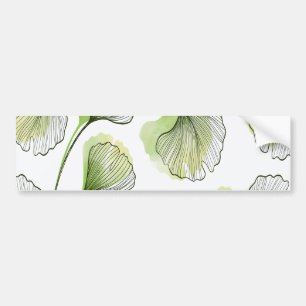 Groene bladen bumpersticker