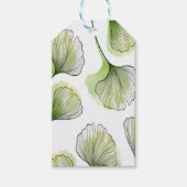 Groene bladen cadeaulabel (Voorkant)