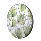 Groene bladen dartbord (Voorkant Rechts)