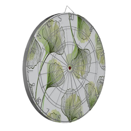 Groene bladen dartbord (Voorkant Links)