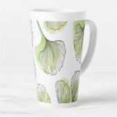 Groene bladen latte mok (Rechterhoek)