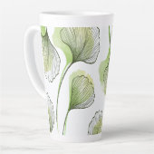 Groene bladen latte mok (Linkerhoek)