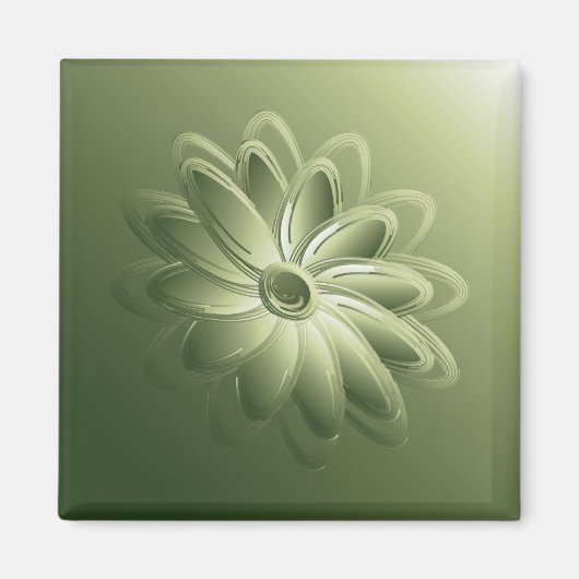 groene bladen magneet (Voorkant)