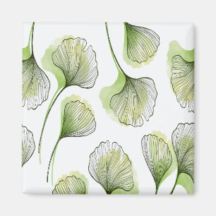 Groene bladen magneet