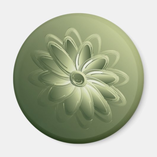 groene bladen magneet (Voorkant)