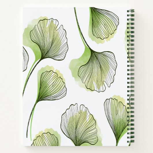 Groene bladen notitieboek (Achterkant)