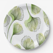 Groene bladen papieren bordje (Voorkant)