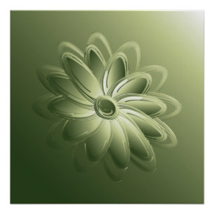 groene bladen poster