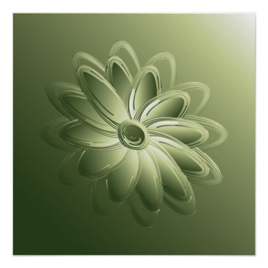 groene bladen poster (Voorkant)