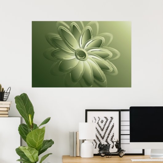 groene bladen poster (Thuiskantoor)