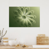 groene bladen poster (Keuken)